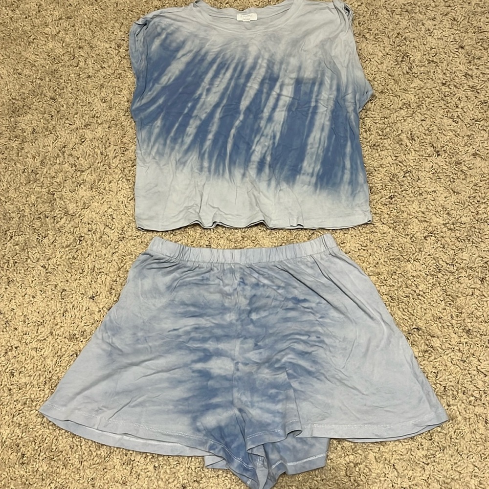 Z Supply Blue Tie-Dye Sleeveless Set